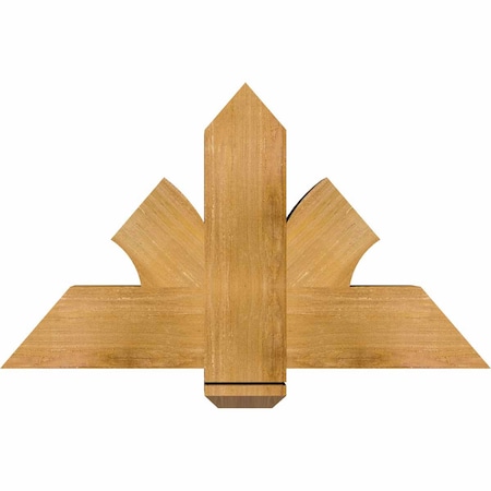 Ekena Millwork Redmond Rough Sawn Timber Gable Bracket, Western Red Cedar, 36"W x 21"H x 6"D x 6"F, 14/12 Pitch GBW036X21X0606RED00RWR